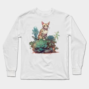 Cute Bengal cat Long Sleeve T-Shirt